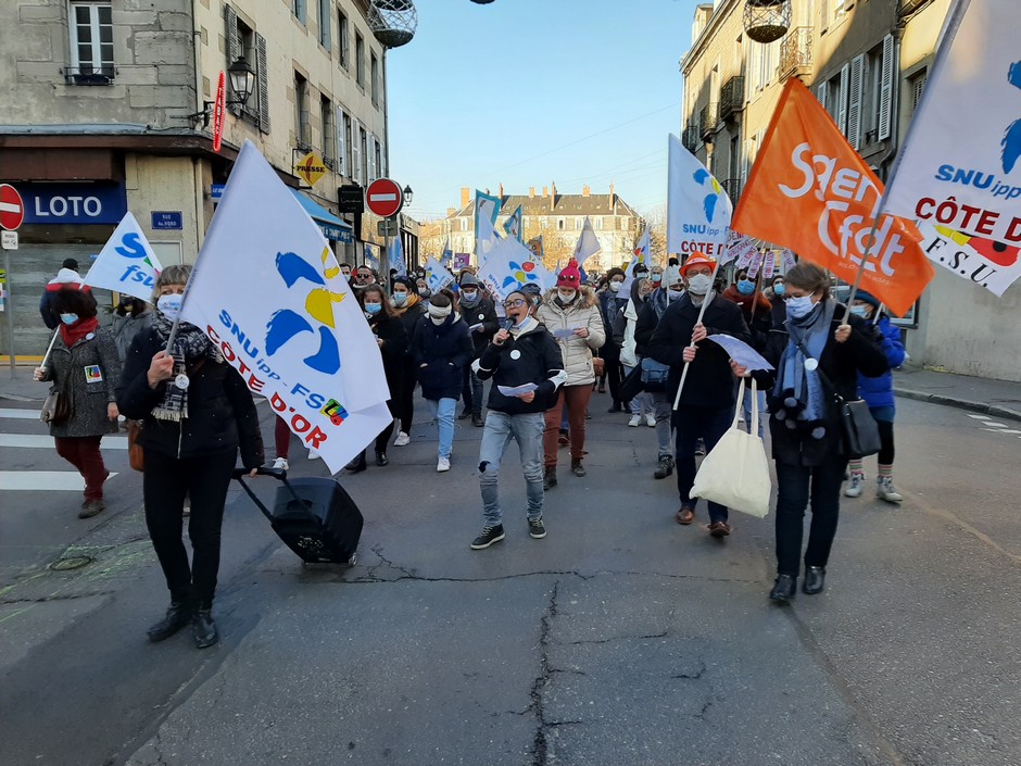 Environ 600 personnes avaient manifesté jeudi dernier à Dijon 